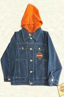 Harley Davidson Boys Kids Denim Jacket Apparel Outerwear Coats Unisex