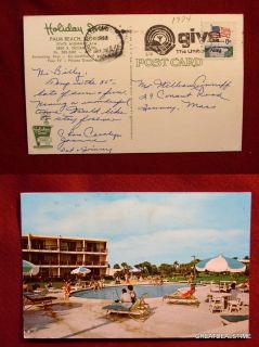 Holiday Inn Motel Swimming Pool Palm Beach Fl Photo View Old VINTAGE