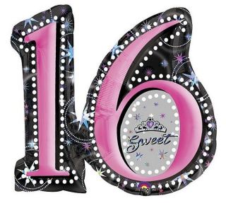  Balloon 28 Mylar Foil Happy 16th Birthday Party Princess Crown