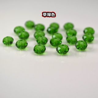 60 Pcs Green Glass Crystal Spacer loose beads charms jewelry findings