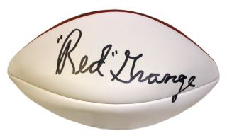 Red Grange Signed Autographed Wilson White Panel Football Ball PSA DNA