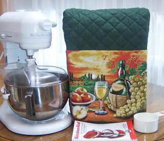  Kitchen Aid MIXER cover Vineyard WINE GRAPES CHEESE FABRIC POCKET