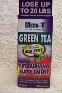 Mega T Green Tea Diet Fat Burning Supplement with Acai Berry 90 Caps