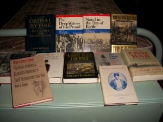 Lot 11 Hardbound Books on Civil War History
