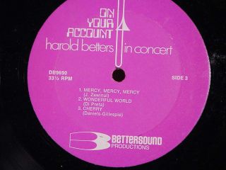 Harold Betters on Your Account Live Pittsburgh PA 1969