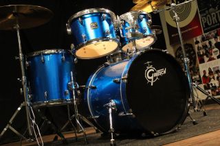 Gretsch Blackhawk 5pc Complete Beginner Drum Set Stands Cymbals