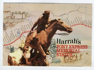 Harrahs Pony Express Memorial Postcard Fridays Station