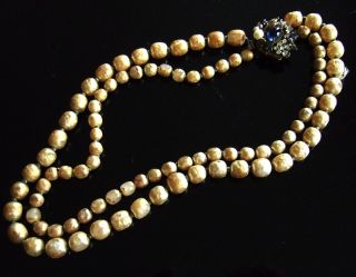 signed MIRIAM HASKELL vintage JEWELRY 15 NECKLACE CHOKER faux Pearls