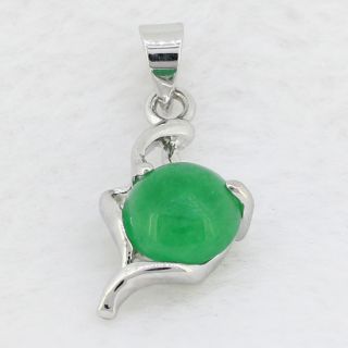 Noble Green Jade Round Pendant Fit Necklace