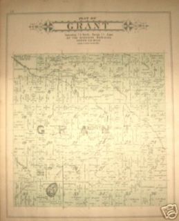 Grant Township Huron County MI Mich Michigan Plat Map