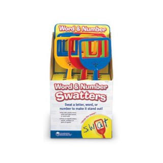 Learning Resources Word and Number Swatters in POP Display (Set of 12