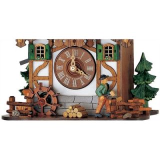 Schneider 13 Chalet Cuckoo Clock with Wood Chopper and Children