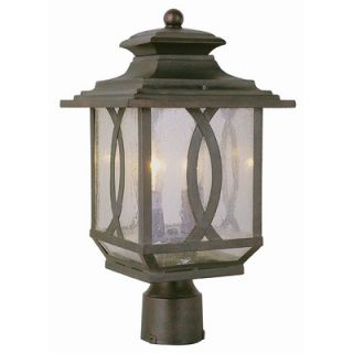TransGlobe Lighting Outdoor 23.25 Post Lantern in Burnished Rust
