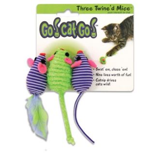 Go Cat Go Go Cat Go Three Twined Mice Cat Toy   CT 10296