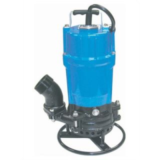 Tsurumi 2, 3/4 HP Semi Vortex Submersible Trash Pump with Agitator