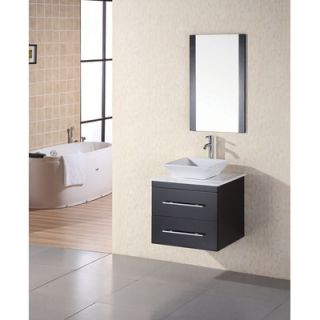 Design Element Elton 24 Single Sink Vanity Set with White Stone
