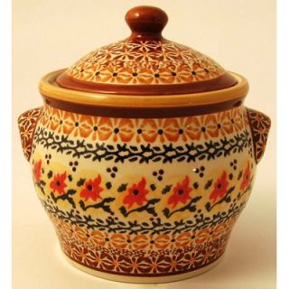 Polish Pottery 27 oz Small Jar   Pattern DU70   1096 DU70
