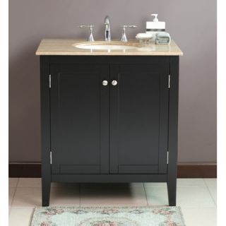 Virtu Padora Single 32 Bathroom Vanity in Black   LS 1037T