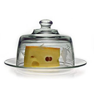 Susquehanna Glass Set of 2 Covered Cheese Server