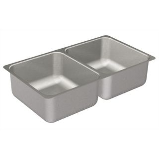 Camelot 31.25 x 18 Equal Double Bowl Undermount Sink