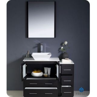 Fresca Torino 42 Modern Bathroom Vanity with Side Cabinet and Vessel