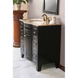 Virtu Milan Single 40 Bathroom Vanity in Black   LS 1021T