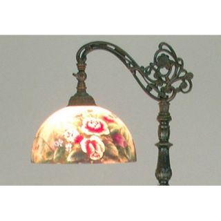 Dale Tiffany Glynda Turley Rose Dome Reading Floor Lamp in Antique