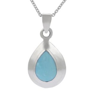 Skyline Silver Sterling Silver 0.43 with Oval Turquoise Necklace