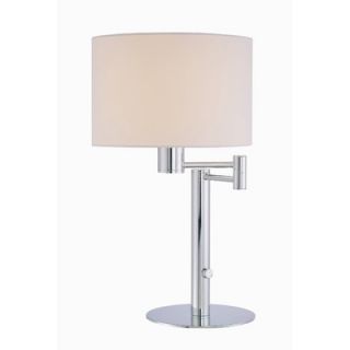 Lite Source Gervasio Table Lamp in Chrome   LS 21606C/WHT