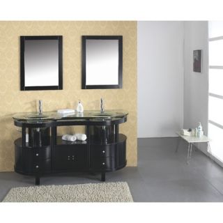 Virtu 63 Double Bathroom Vanity Set in Espresso