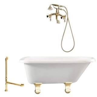 Giagni Brighton 60 Roll Top Tub with Wall Mount Faucet
