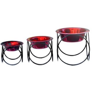 Platinum Pets Olympic Diner Stand with Rimmed Embossed Dog Bowl