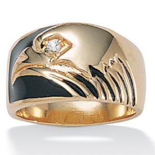 Palm Beach Jewelry Gold Plated Mens Cubic Zirconia Eagle Ring   2886