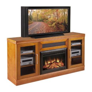 Transitional 70 TV Stand with Electric Fireplace