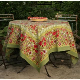 Couleur Nature Jardine Red Green Tablecloth
