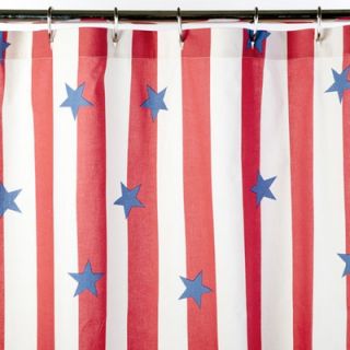 Sin In Linen Stars and Stripes Shower Curtain   041 SHOW