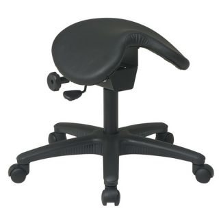 Backless Drafting Chair with Saddle Seat and Seat Angle Adjustment