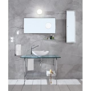  Wall Mount Bathroom Countertop in Sandblasted Glass   Barujo 66292.81