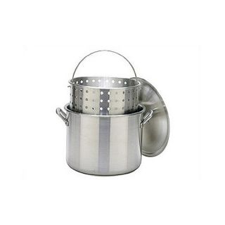 Aluminum Stockpot with Lid and Basket