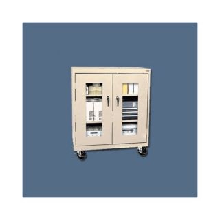 Transport Clear View Counter Height Mobile Storage   48 x 46 x 18