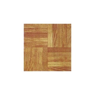 Vinyl Light Wood Slats Square Floor Tile (Set of 20)