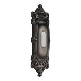 Quorum Opulent Oval Door Chime Button in Antique Silver   7 310 92