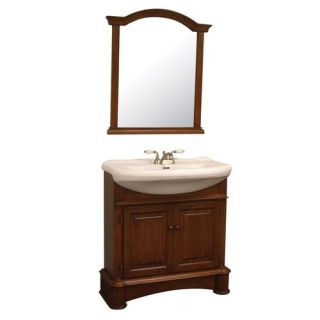 Foremost Structure Bathroom Sink and Pedestal Set in Biscuit