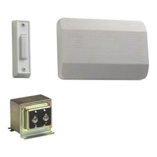 Quorum Single Door Chime Kit with One Button in White   101 1 6