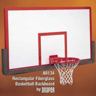 Draper Rectangular Fiberglass Basketball Backboard   A0134, A0023