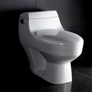  Athena Contemporary Elongated One Piece Toilet in White   TB 108