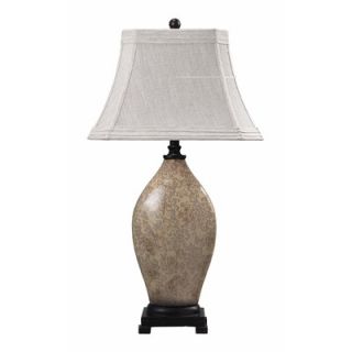  Industries Distressed Floral Ceramic Table Lamp in Bronze   113 1126