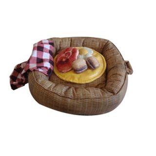 Dogzzzz Picnic Basket Dog Bed and Toys Set   Dogzzzz Basket Bed Set
