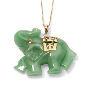 Palm Beach Jewelry Jade Elephant Pendant