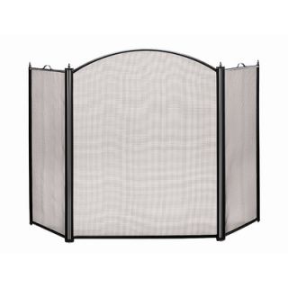 Minuteman Arched 3 Panel Steel Fireplace Screen